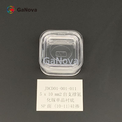 5x10mm2 SP-Face 10-11 無ドーピング N型自由立体GANシングルクリスタル基板 TTV ≤ 10μm 抵抗力0.05 Ω·cm